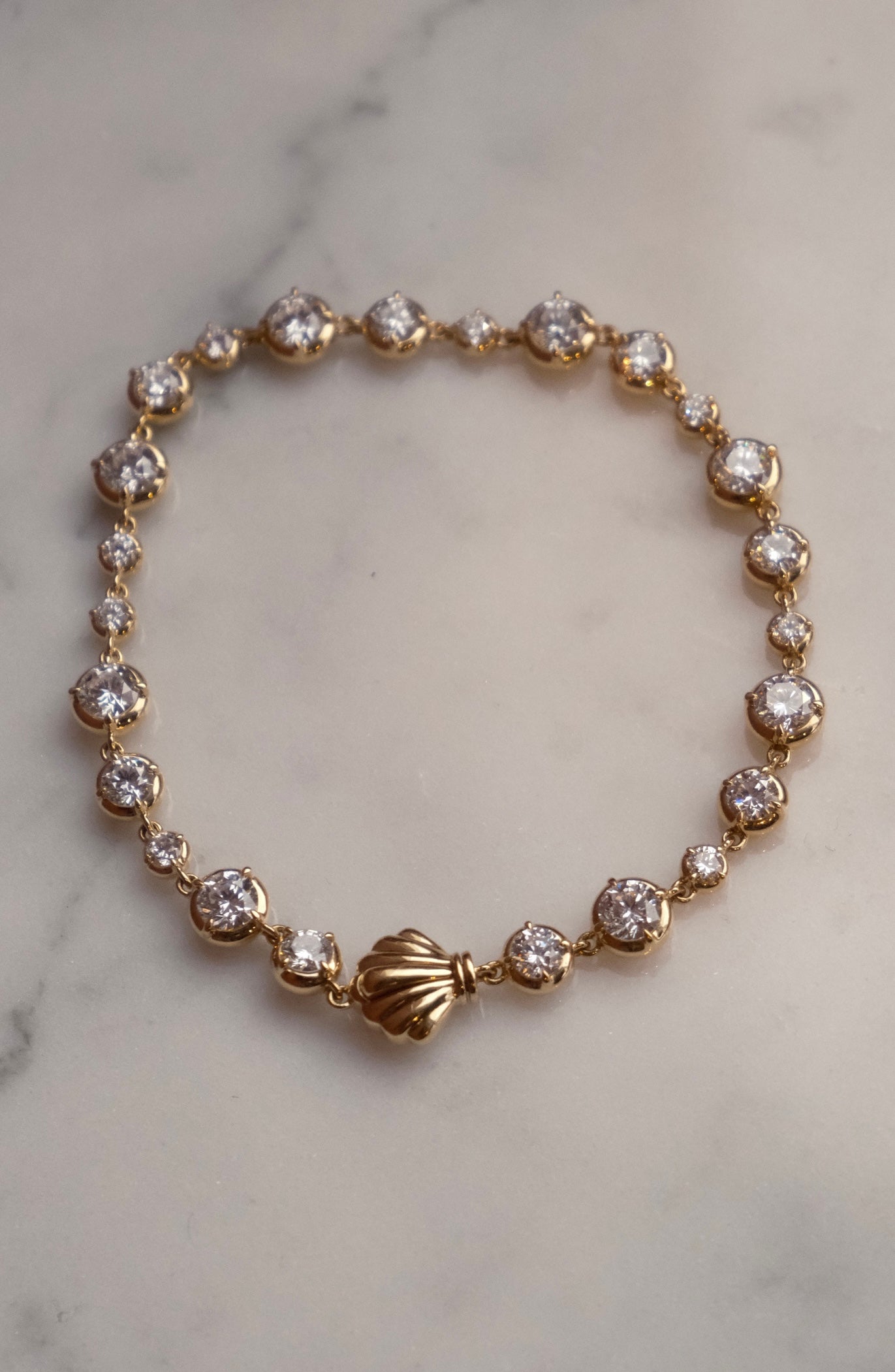 Shell Tennis Bracelet
