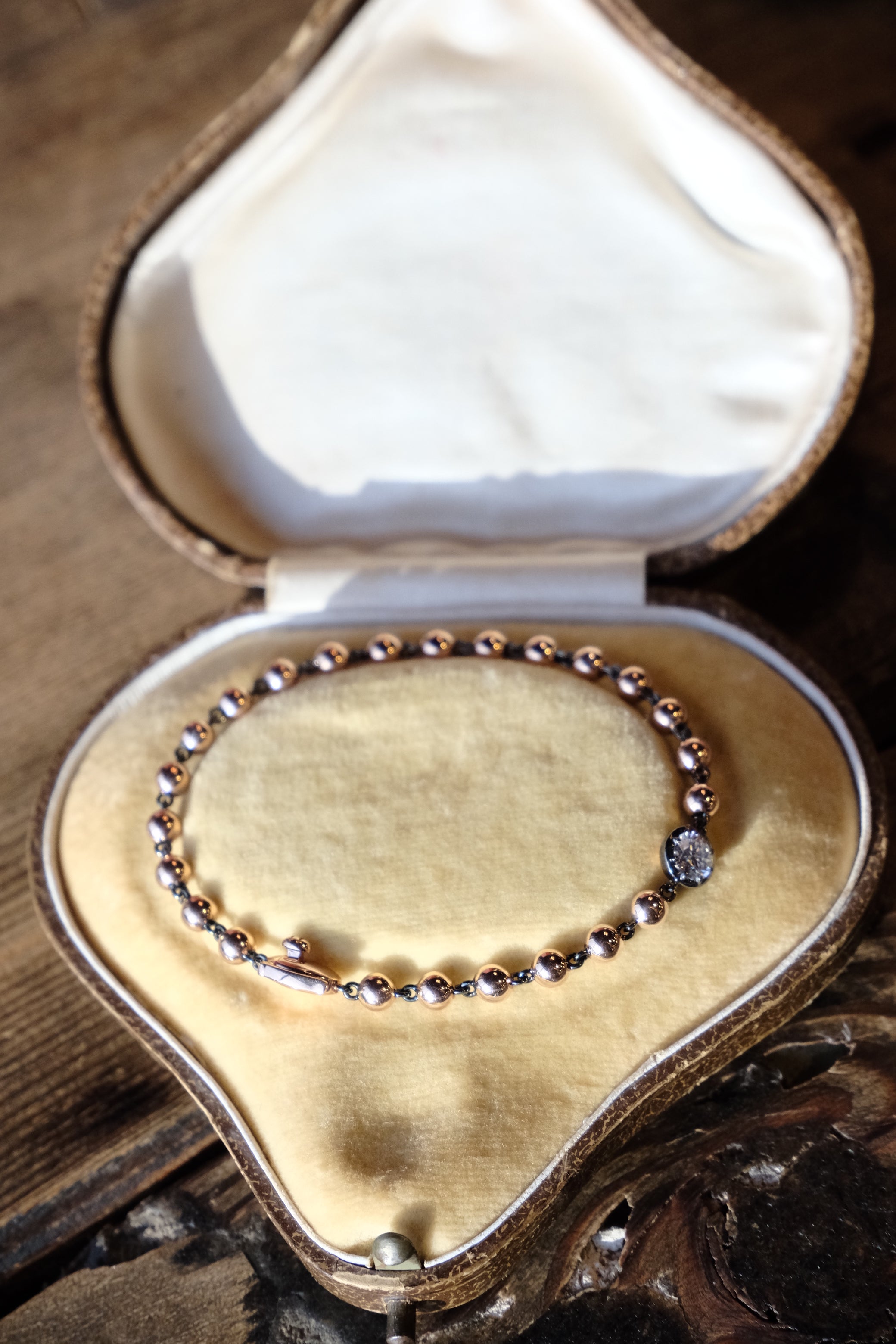 Rose Gold - Gold Bead Bracelet