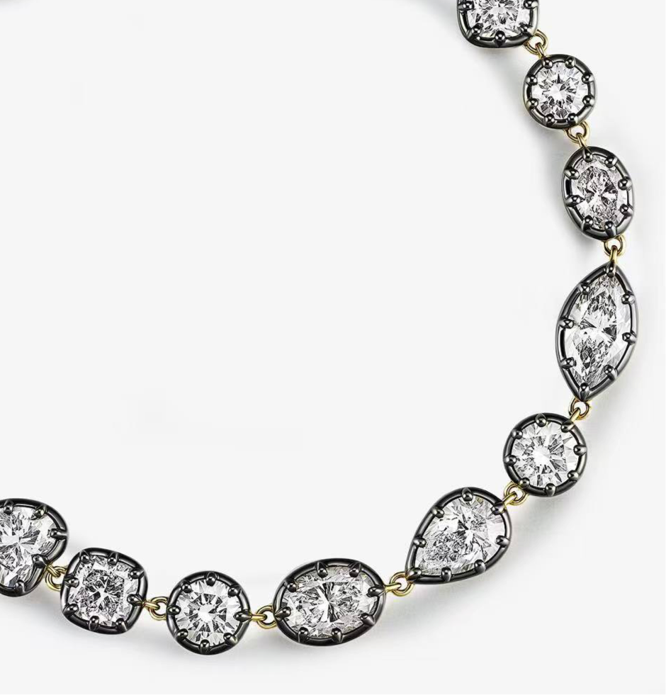 Black Gold Fancy Cut Bracelet