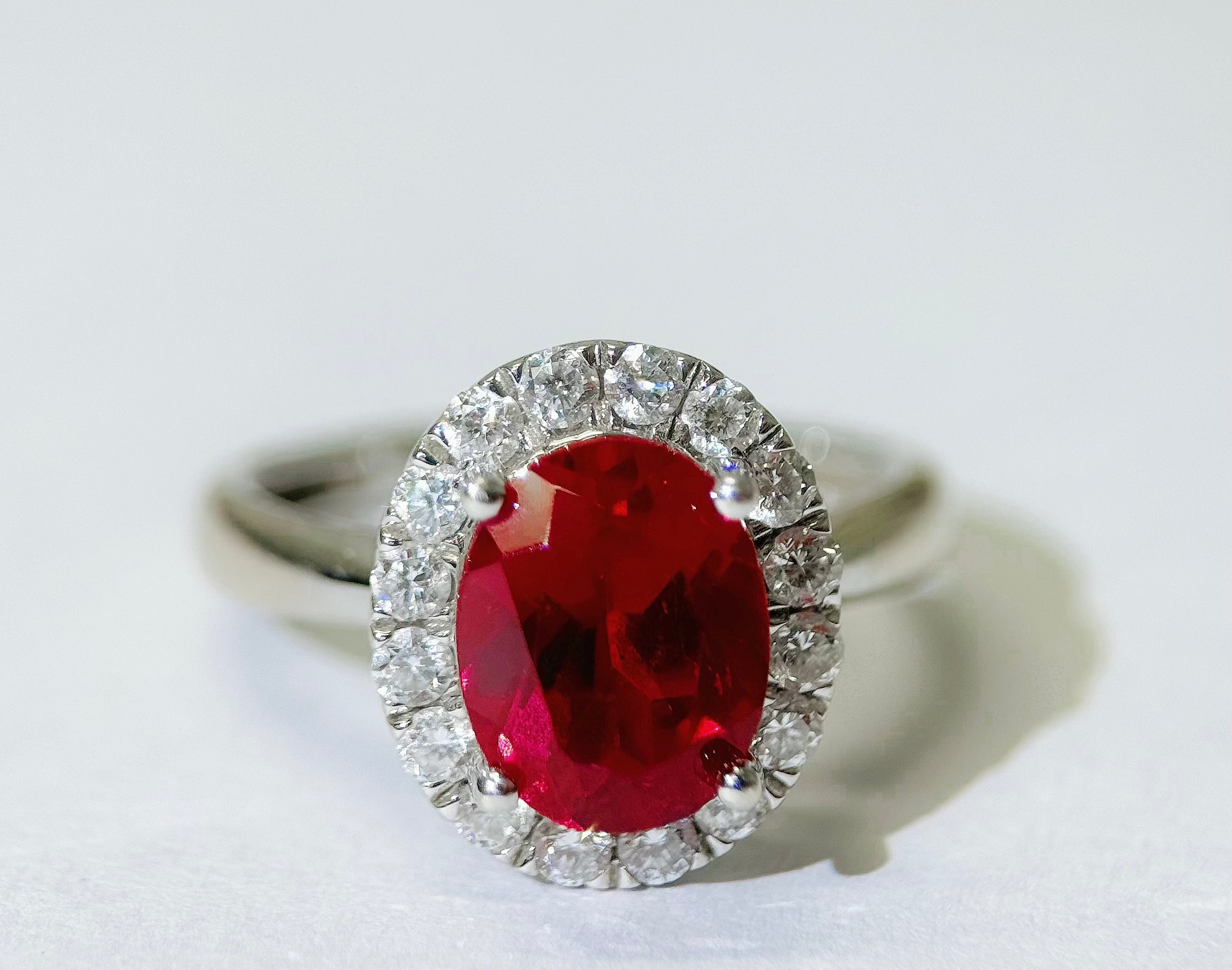 3ct Lab Grown Ruby Ring