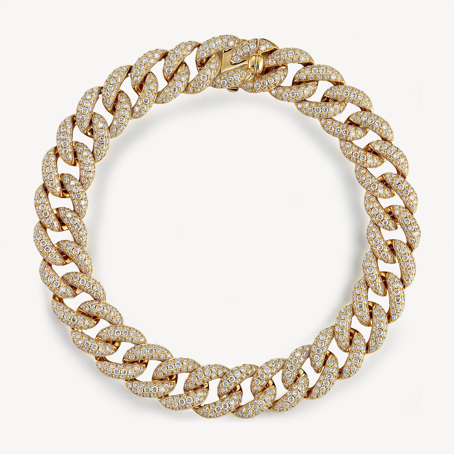 8mm Large Diamond Cuba Bracelet