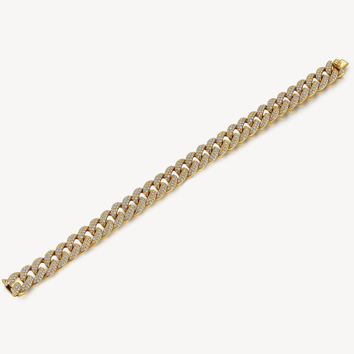 8mm Large Diamond Cuba Bracelet