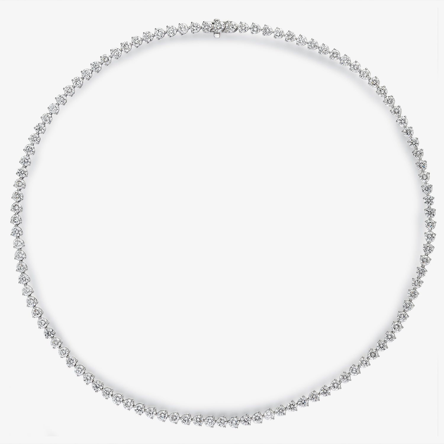 3-prongs Tennis Necklace