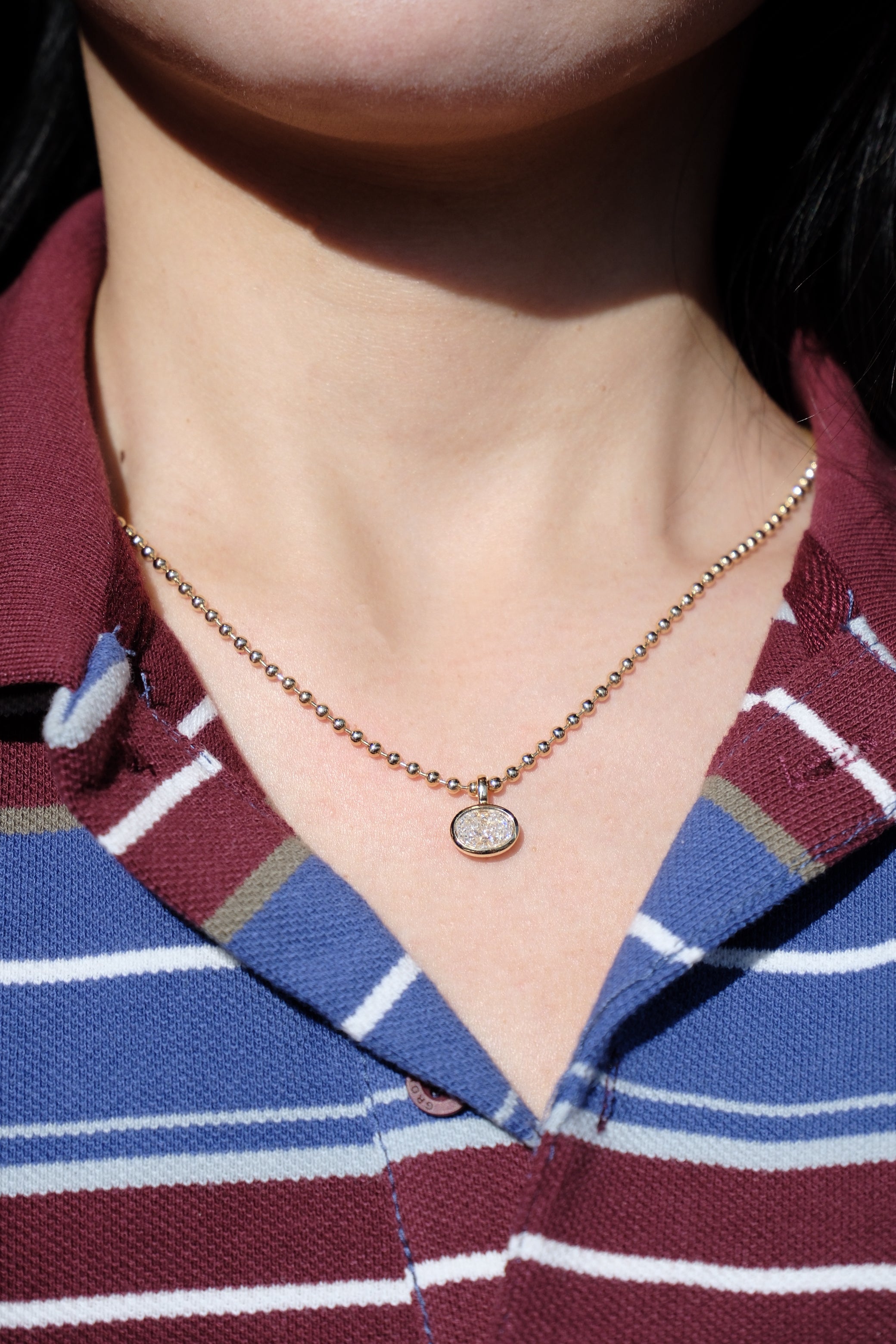 Mini Size Gold Bead Necklace (not including pendant)